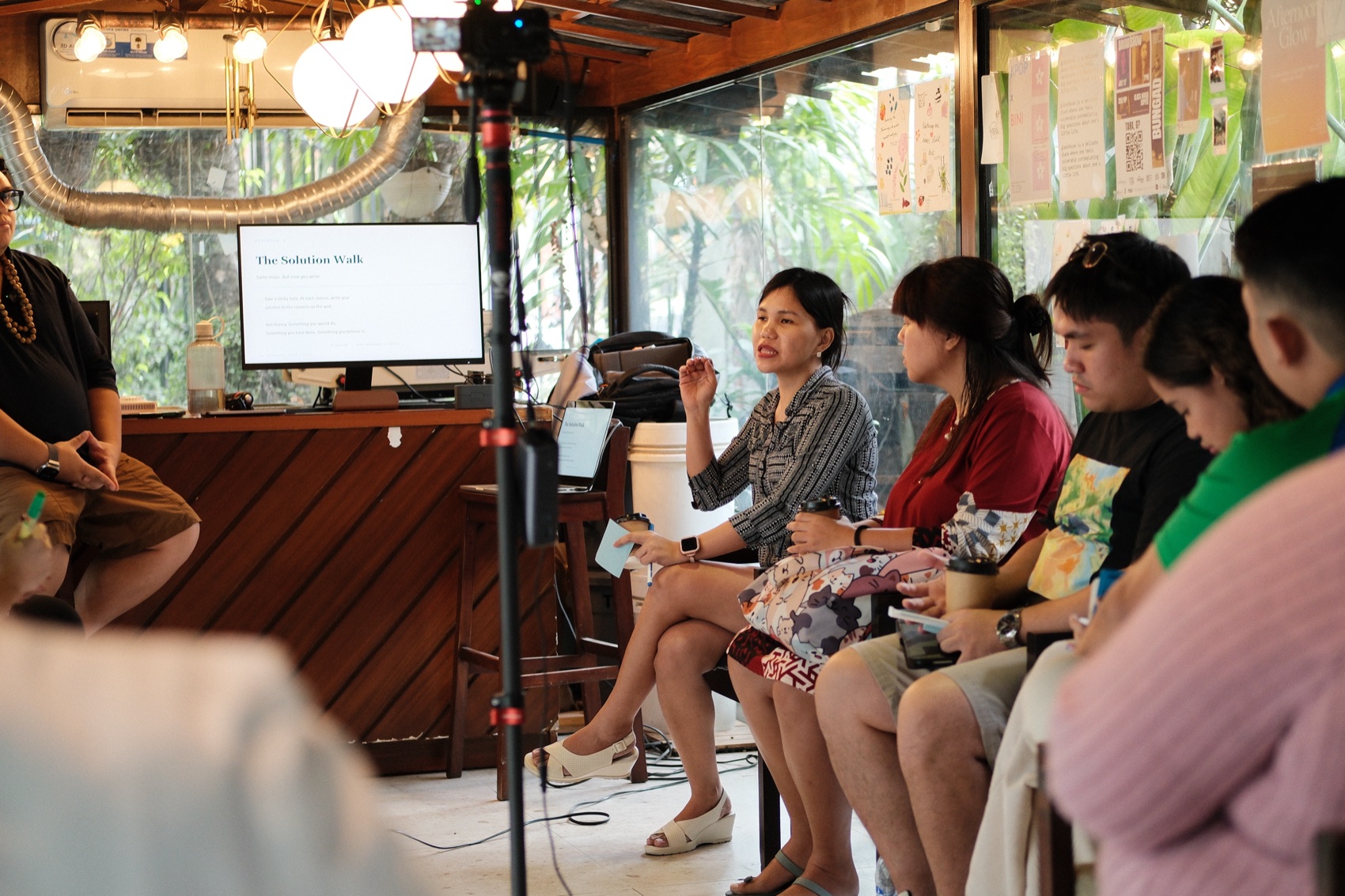 Participants engaged and sharing at an AI Business Hour workshop